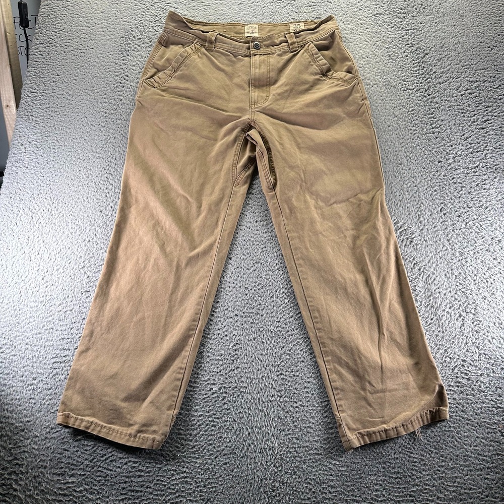 Red Head Pant Men's 33x30 Brown‎ Cotton Khakis Straight Workwear Utility Travel
